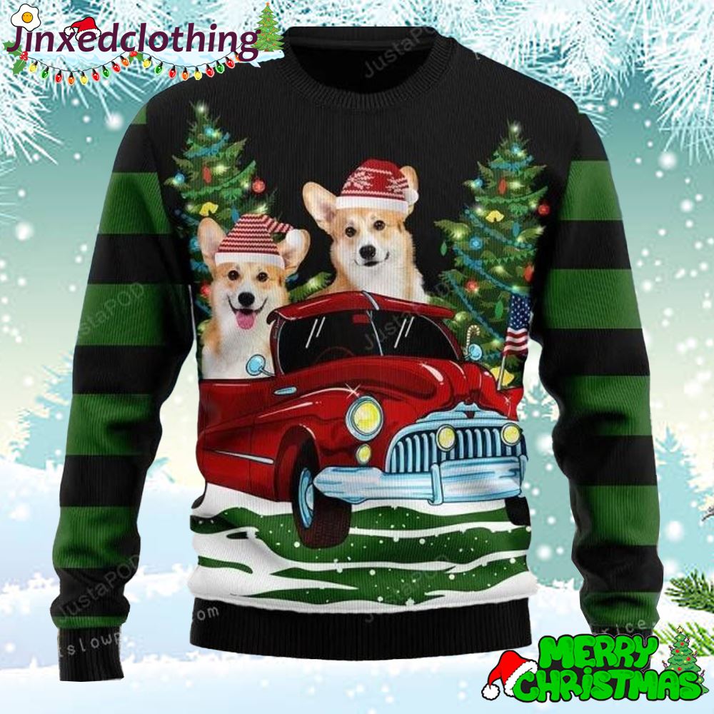 Merry Christmas Corgi Christmas Ugly Sweater For Unisex 